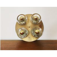 Fabulous Mid-Century Modern Brass & Glass Flush Light By Cosack | 1960S von mucdesign
