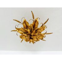 Golden Italian Hollywood Regency Chandelier By Hans Kögl | 1970S von mucdesign