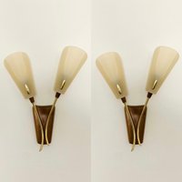 Set Of 2 Mid-Century Modern Walnut Sconces By Temde | 1950S von mucdesign
