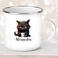 Tasse Katze Grumpy #1 Wunschname Kinderbecher Personalisiert Emaille Oder Keramik Versch. Farben Tasse Katze Grumpy #1 Wunschname Kinderbecher Personalisiert Emaille Oder Keramik Versch. Farben von muckki