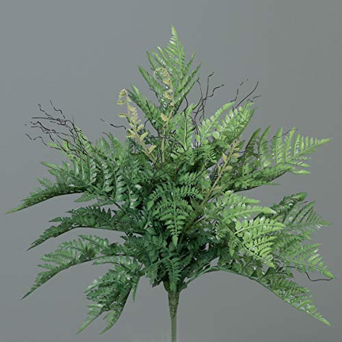 mucplants Großer künstlicher Farnstecker ca. 50cm mit praktischen Steckstab Kunstpflanze Zimmerpflanze für Ihr Zuhause von mucplants