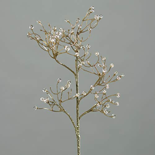 mucplants Künstlicher Acryl-Zweig Höhe:69cm Platin Dekoast Zweig Kunstpflanze Dekozweig Dekopflanze von mucplants