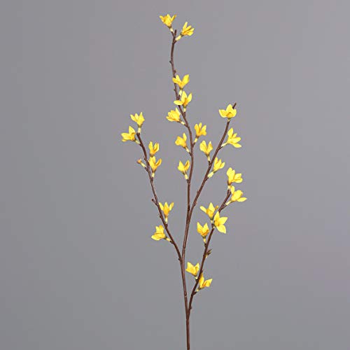 mucplants Künstlicher Forsythienzweig Gelb Forsythie Kunstzweig Kunstblumen Künstliche Blumen Seidenblumen Kunstpflanze von mucplants