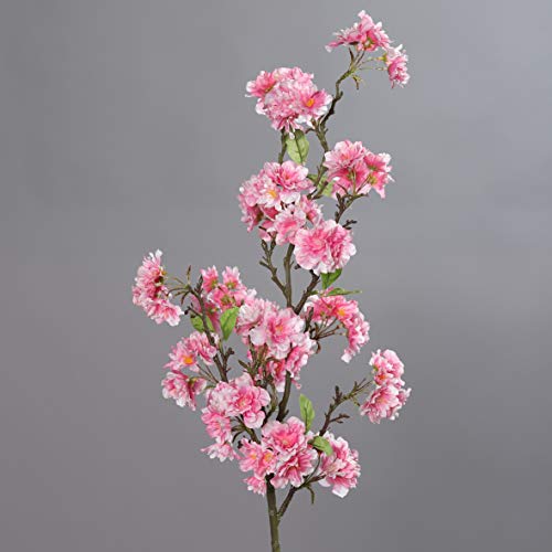 mucplants Künstlicher Pfirsichblütenzweig Rosa/Weiß Kunstzweig Kunstblumen Künstliche Blumen Seidenblumen Kunstpflanze von mucplants