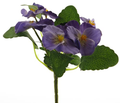 mucplants Primelbusch 21cm Stecker künstliche Primeln Primeln Primula Schlüsselblumen Kunstpflanzen Kunstblumen (Lavendel) von mucplants