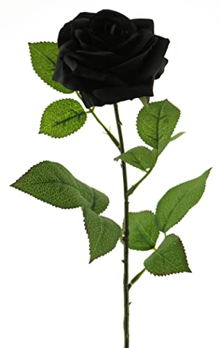 mucplants Rose 64cm schwarz Kunstblumen künstliche Blumen Seidenblumen Rosen Rosaceae von mucplants