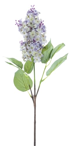 mucplants künstliche Syringa Spray Flieder Stiel Stecker Kunstblume Kunstpflanze ca. 52 cm (Lavendel) von mucplants
