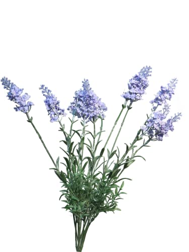 mucplants künstlicher Lavendelbusch ca. 40cm lila Kunstblume Kunstpflanze von mucplants
