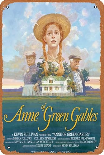 Anne of Green Gables 1985 Filmposter Vintage Metall-Blechschild für Männer und Frauen, Wanddekoration für Bars, Restaurants, Zuhause, Cafés, Pubs, 30,5 x 20,3 cm von muecddoa