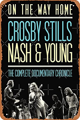 Crosby Stills Nash & Young Musikband-Poster, 30,5 x 20,3 cm, Vintage-Metall-Blechschild, Heimdekoration, Garage, Man Cave, Wandkunst Crosby Stills Nash & Young Musikband-Poster, 30,5 x 20,3 cm, Vintage-Metall-Blechschild, Heimdekoration, Garage, Man Cave, Wandkunst von muecddoa