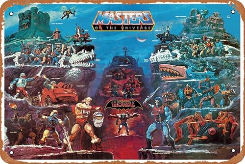 He-man And The Masters Of The Universe TV-Show-Poster, Metall-Blechschild, 20,3 x 30,5 cm, Filme und TV-Serien, Wanddekoration von muecddoa