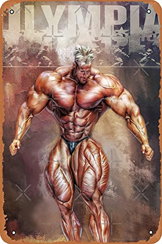 Jay Cutler Karikatur Mr Olympia The Stomp Bodybuilding Poster Metall Blechschild 20,3 x 30,5 cm Man Cave Retro Vintage Wanddekoration Kunst von muecddoa