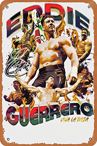 Muecddoa Metallschild – Eddie Guerrero Beliebter Wrestler Sportfan Poster Bar Wanddekoration 20,3 x 30,5 cm von muecddoa