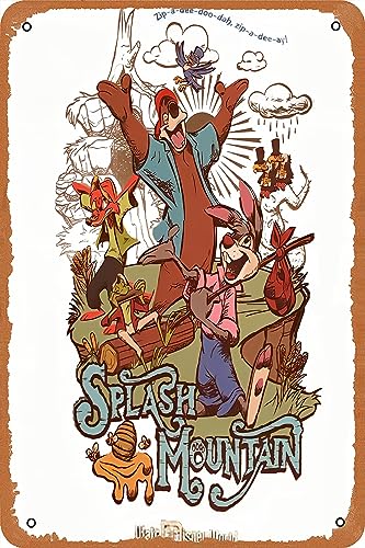 Muecddoa Metallschild – Splash Mountain für Erwachsene, Poster, Bar, Wanddekoration, 20,3 x 30,5 cm von muecddoa