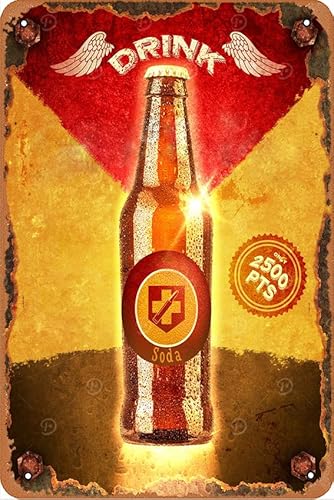 Perk-a-Cola Metall-Blechschilder, 20,3 x 30,5 cm, Dekoration, lustig, schick, Kunst, Wanddekoration, Zuhause, Hof, Schilder, Bar, Hotel, Café, Pub, drinnen und draußen, Restaurant von muecddoa