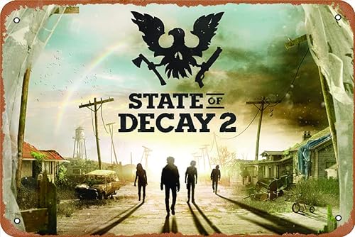 State Of Decay 2 Game Poster Games Metal Tin Sign Game Room Tin Sign Video Game Decor Gaming Gifts Gamer Gifts Gift for Him 8 x 12 Inch Wall Decor von muecddoa