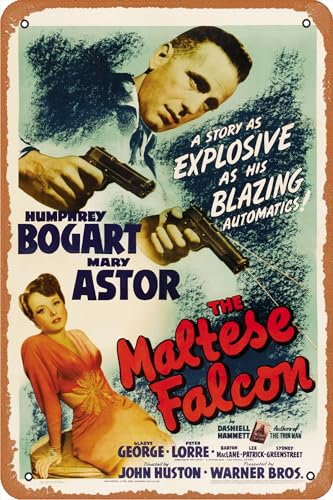 The Maltese Falcon Filmposter Retro Metall Blechschild 20,3 x 30,5 cm, 20,3 x 30,5 cm The Maltese Falcon Filmposter Retro Metall Blechschild 20,3 x 30,5 cm, 20,3 x 30,5 cm von muecddoa