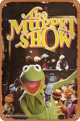 The Muppet Show 1976 Metallschild Retro Blechschild Wanddekoration 30,5 x 20,3 cm Filmposter Vintage Look von muecddoa