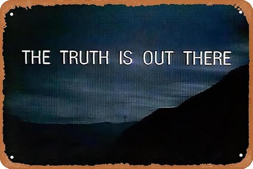 The X Files The Truth is out There TV-Show-Kunstdruck, Vintage-Metall-Blechschild, 30,5 x 20,3 cm, Poster, Café, Bar, Büro, Kunst, Wanddekoration von muecddoa