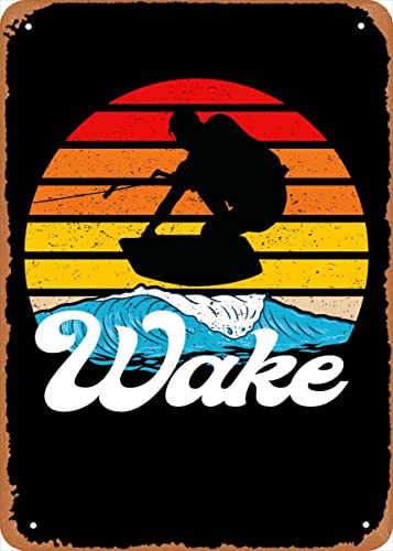 Wakeboard Vintage Sport Poster Metall Blechschild Retro Poster Vintage Look Reproduktion Metallschild 20,3 x 30,5 cm Schild für Bar Zuhause Kaffee Wanddekoration von muecddoa