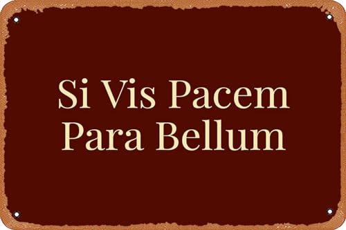 muecddoa Si Vis Pacem para Bellum Blechschild, römisches Retro, Vintage, dekoratives Metallschild, 20,3 x 30,5 cm. von muecddoa