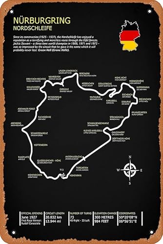 muecddoa The Nurburgring Poster Metall Blechschild 20,3 x 30,5 cm Vintage Retro Man Cave Wanddekoration muecddoa The Nurburgring Poster Metall Blechschild 20,3 x 30,5 cm Vintage Retro Man Cave Wanddekoration von muecddoa