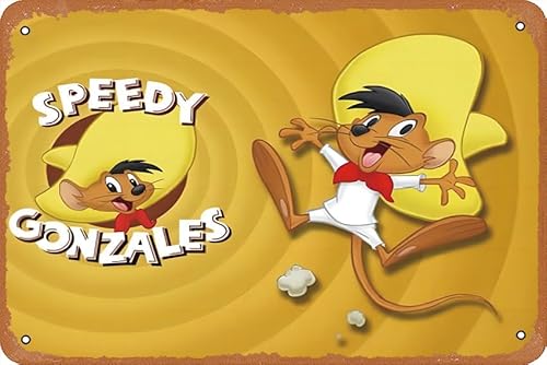 speedy gonzales Vintage Metall-Blechschild, 30,5 x 20,3 cm, Poster, Café, Bar, Büro, Kunst, Wanddekoration von muecddoa