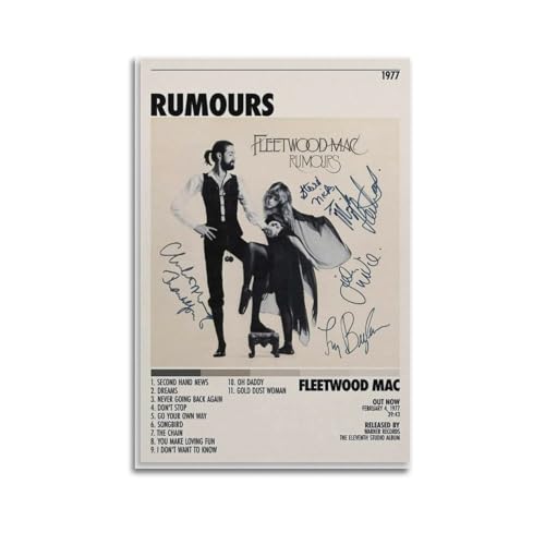 muegrbgs Fleetwood Mac-Poster, Wandkunst, Vintage-Poster, dekoratives Gemälde für Wohnzimmer, Schlafzimmer, elegantes ästhetisches Poster, 20 x 30 cm, ungerahmter Stil muegrbgs Fleetwood Mac-Poster, Wandkunst, Vintage-Poster, dekoratives Gemälde für Wohnzimmer, Schlafzimmer, elegantes ästhetisches Poster, 20 x 30 cm, ungerahmter Stil von muegrbgs