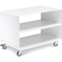 Müller Möbelfabrikation - R 103N Rollwagen mit mittigem Boden, seidenmatt signalweiß (RAL 9003) von müller möbelfabrikation