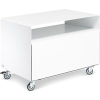 Müller Möbelfabrikation - R 107N Rollwagen mit Klapptür, signalweiß von müller möbelfabrikation