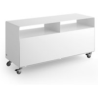 Müller Möbelfabrikation - R 108N Sideboard mit Klapptür auf Rollen, signalweiß seidenmatt (RAL 9003) von müller möbelfabrikation