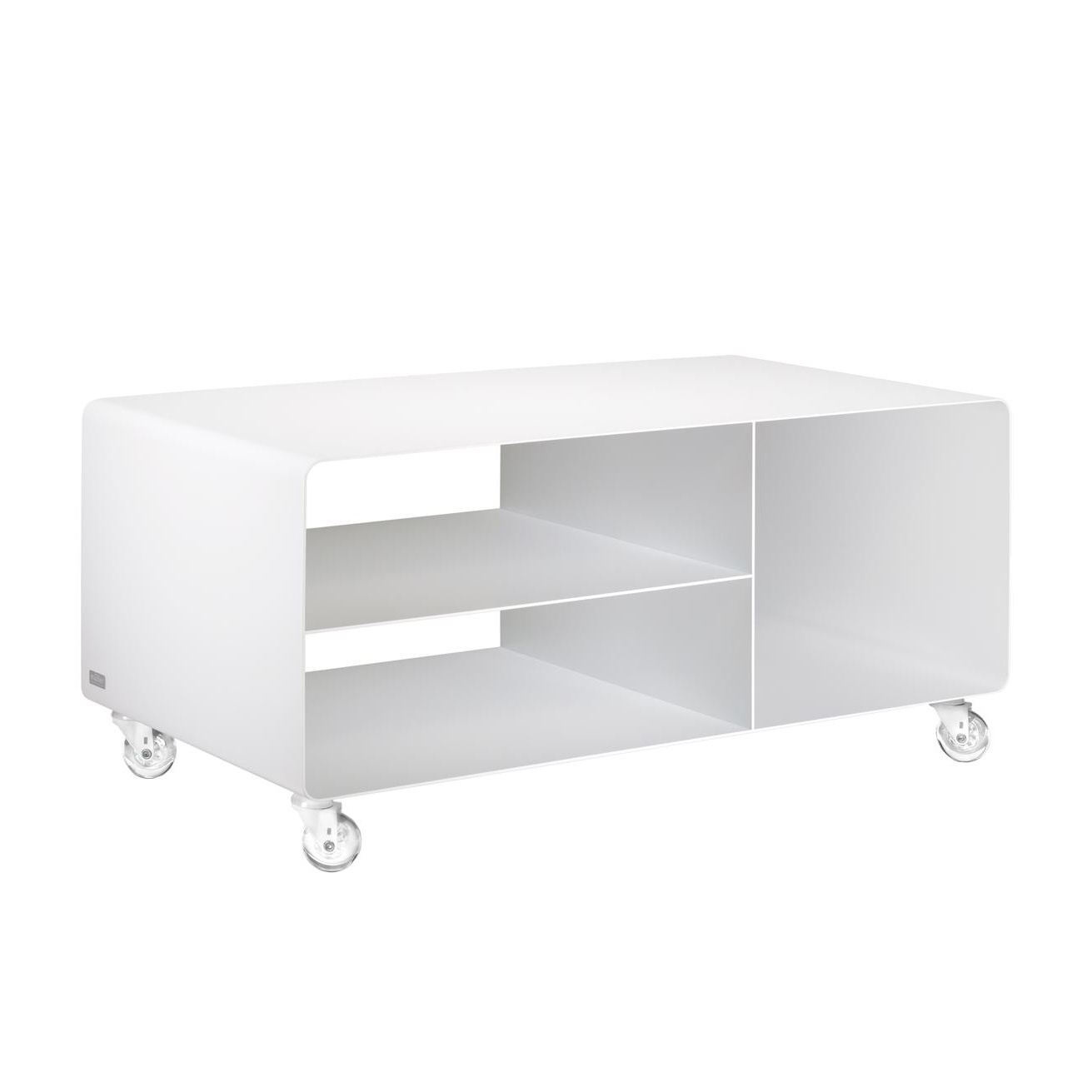 müller möbelfabrikation - Mobile Line R 104N Sideboard - signalweiß RAL9003/seidenmatt lackiert/mit Transparentrollen/BxHxT 75x35x40cm von müller möbelfabrikation