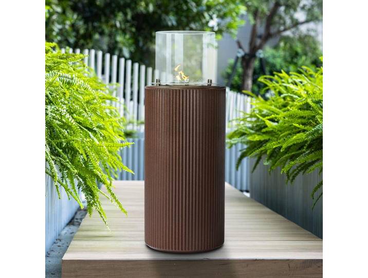 muenkel design Cascade [Ethanol Feuerstelle für den Innen- und Außenbereich]: Bronze von muenkel-design