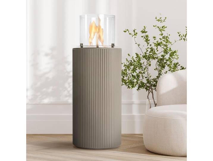 muenkel design Cascade [Ethanol Feuerstelle für den Innen- und Außenbereich]: Taupe von muenkel-design