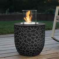 muenkel design Vigo [Ethanol Feuerstelle für den Innen- und Außenbereich]: Mosaik schwarz-grau - ohne Schutzhülle von muenkel design