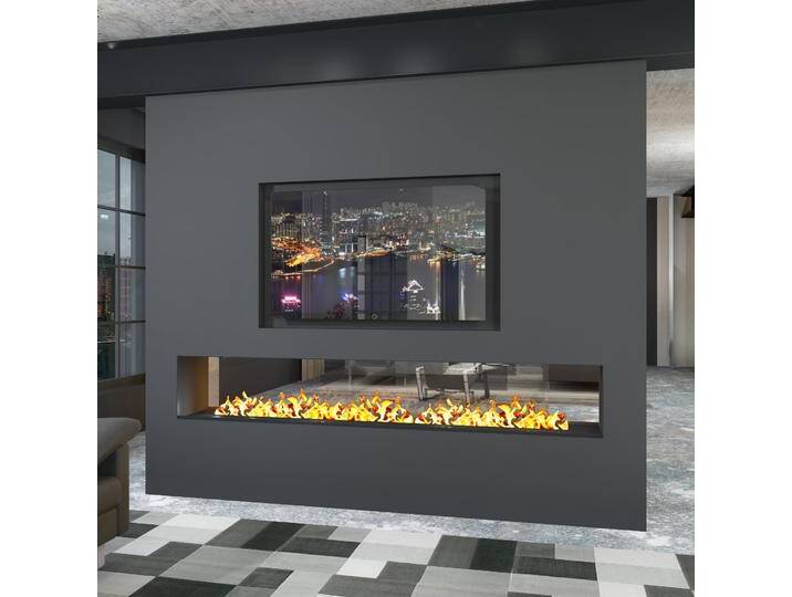 muenkel design e-tunnel PRO pure 800 [Opti-myst Elektrokamineinsatz]: Tank - Ohne Glasscheibe - 2.000 Watt Heizleistung - Spiegelglas schwarz von muenkel-design
