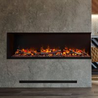 muenkel design wall fire electronic PRO FR 1610 [Opti-myst Elektrokamineinsatz Wandeinbau]: Glas halbhoch, umlaufend - mit Dekoholz - Mit Heizung - W von muenkel design