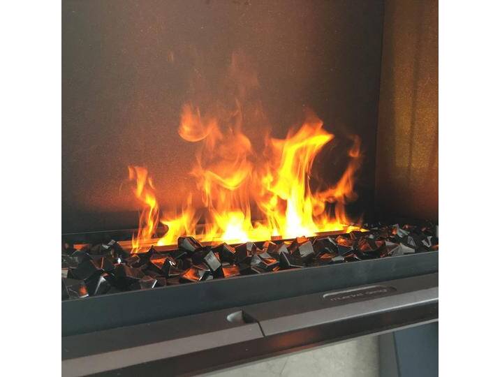 Dimplex Kieswanne für cassette 1000: Kieswanne schwarz mit schwarzen Steinen - 120 cm von muenkel.eu