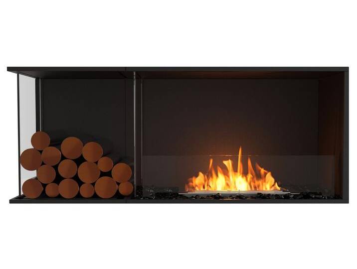 EcoSmart Flex - Front + links offen [Ethanol Einbau Gehäuse]: Flex50 - Holzbox linksseitig von muenkel.eu