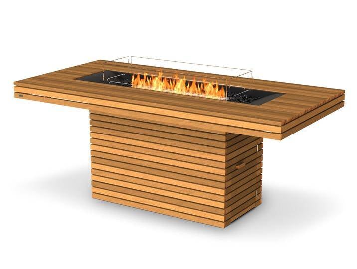 EcoSmart Gin [Feuertisch-Serie mit Ethanol Linienbrenner]: Bar - Teak von muenkel.eu