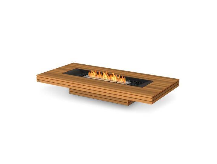 EcoSmart Gin [Feuertisch-Serie mit Ethanol Linienbrenner]: Low - Teak von muenkel.eu