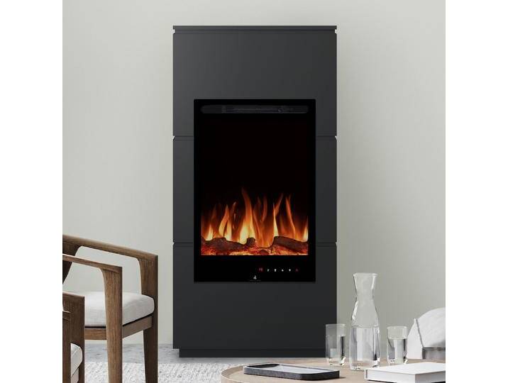 Noble Flame LUND [moderner Stand-Elektrokamin]: Schwarz-grau von muenkel.eu