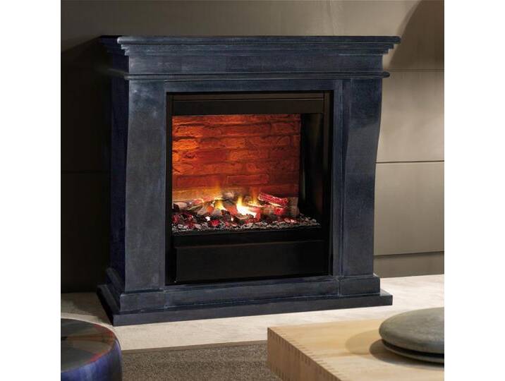 Xaralyn Kreta Mini Opti-myst Elektrokamin [Dimplex Albany]: Fossil Stone poliert, Schwarz - Albany - mit Steinoptik von muenkel.eu