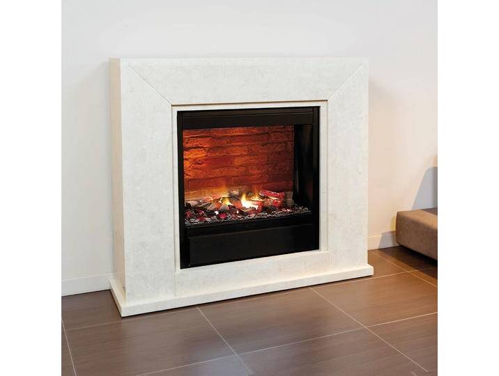 Xaralyn Nero Opti-myst Elektrokaminmit Dimplex Albany: Fossil Stone poliert, Cremeweiß - Albany - mit Steinoptik von muenkel.eu
