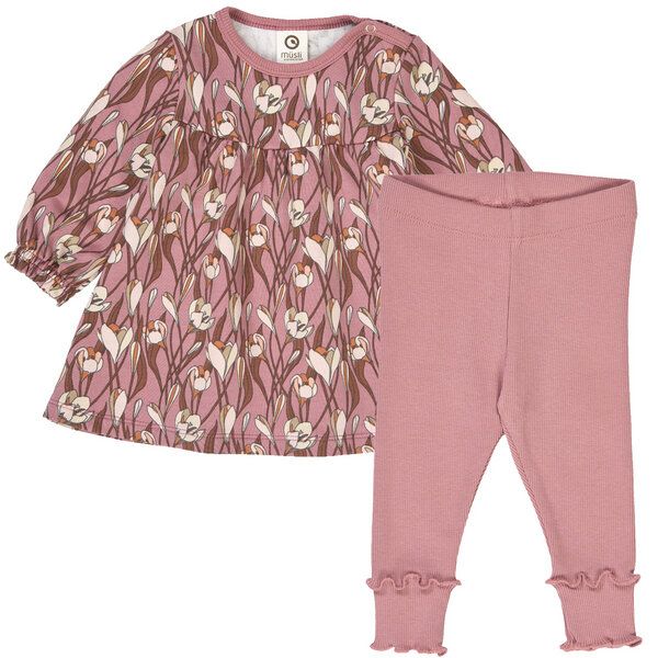 müsli Set aus Langarmkleid und Babyleggings von müsli
