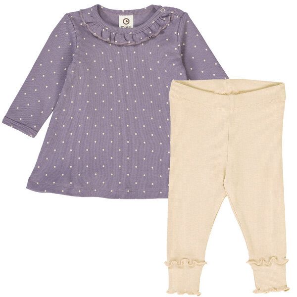 müsli Set aus Langarmkleid und Babyleggings von müsli
