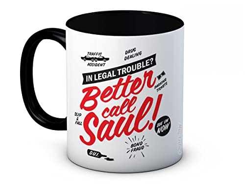 Better Call Saul - Breaking Bad - Kaffeetasse aus Keramik (schwarz) von mug-tastic