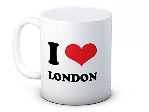 I Love London - Keramik Kaffee Tasse Becher von mug-tastic