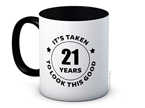 It's Taken 21 Years to Look This Good - 21 Geburtstag Keramik Kaffee Tasse Becher von mug-tastic