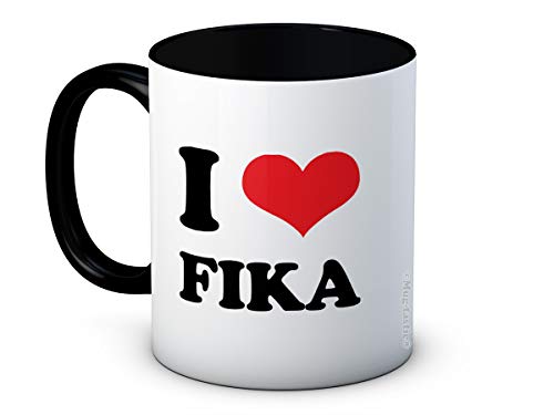 I Love Fika - Keramische Kaffeetasse von mug-tastic